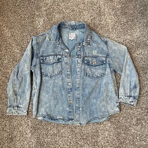 STOOSH Vintage Denim Button Up Jacket